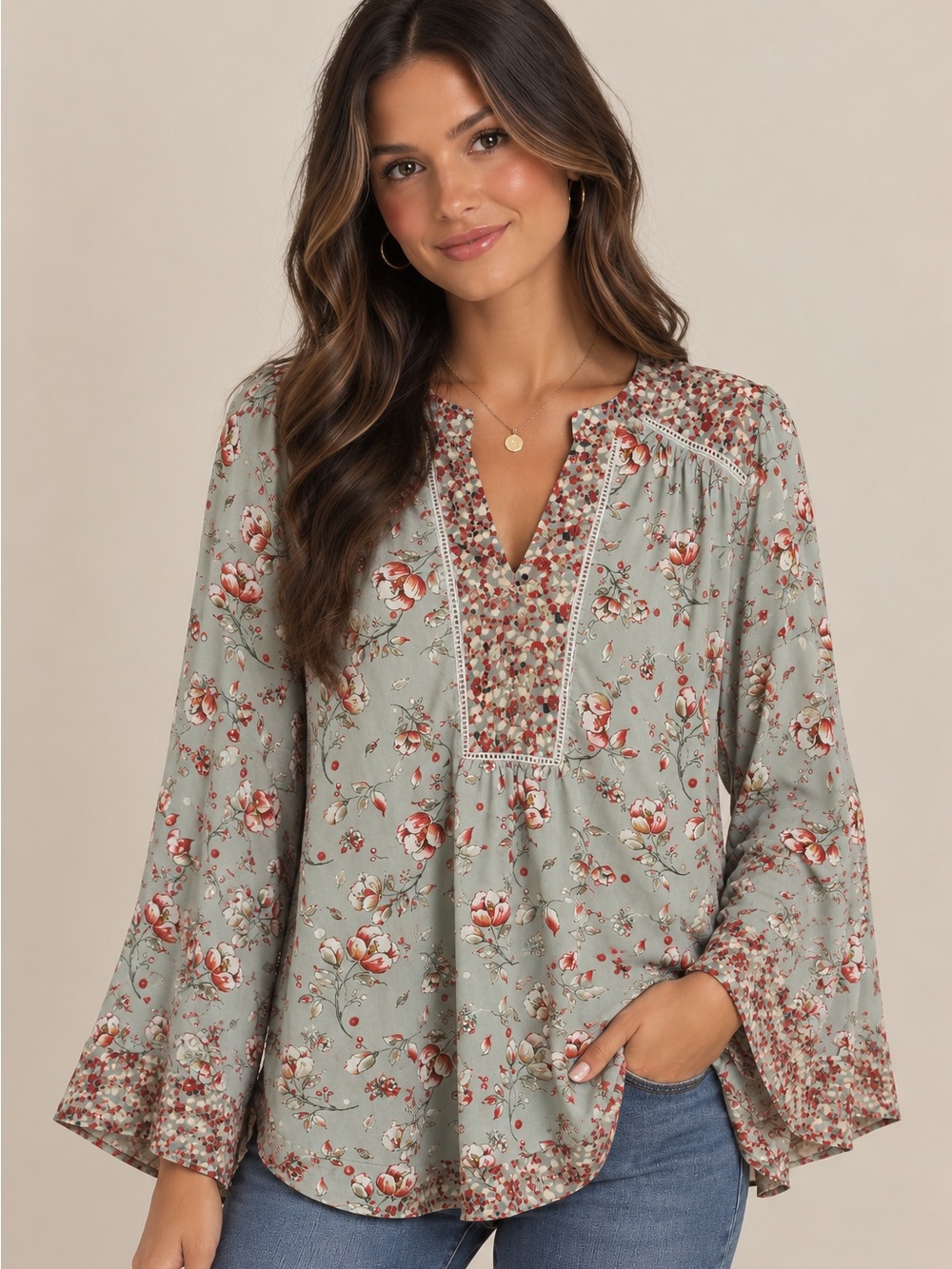 Mixed Floral Top
